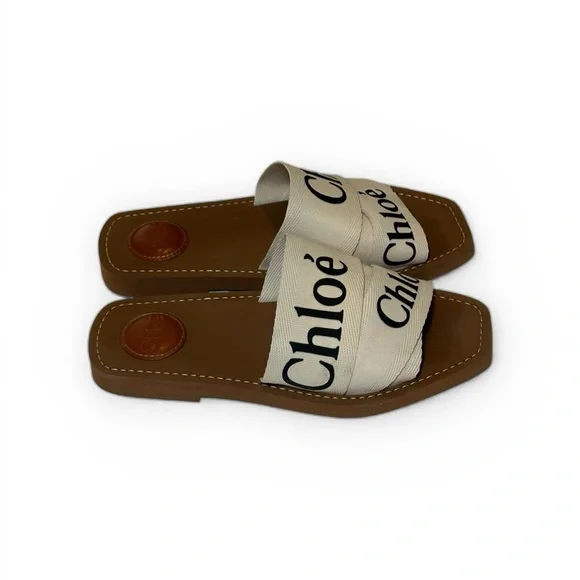 Chloe Woody logo slide Sandals size euro 37 (7) - Picture 7 of 9